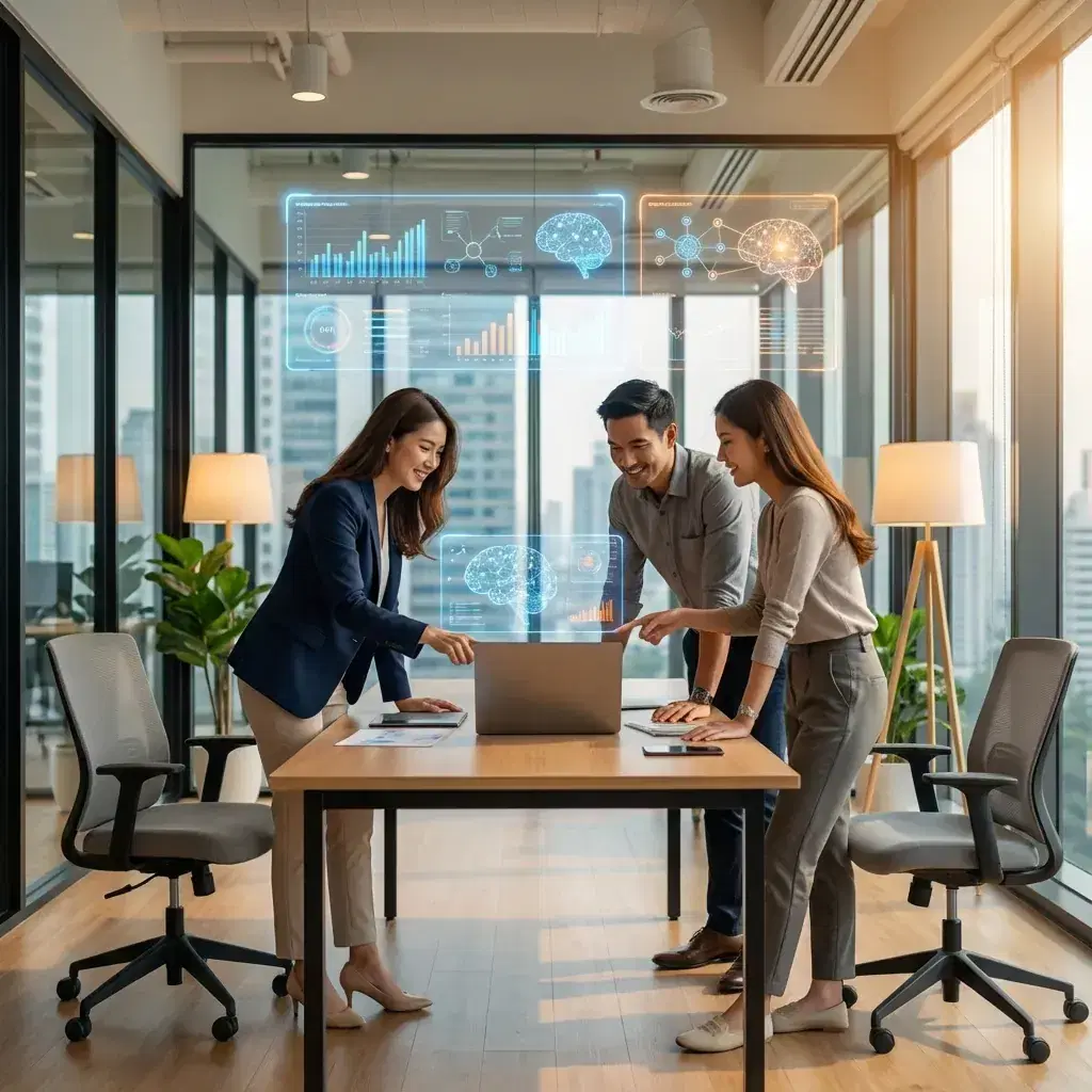 Equipe Ikasia collaborant sur des projets IA