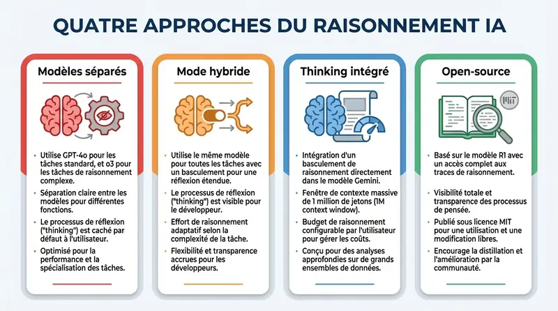 Four approaches to AI reasoning — OpenAI, Anthropic, Google, DeepSeek