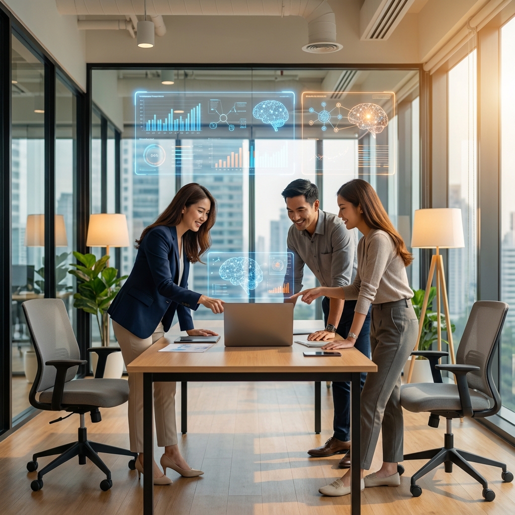 Equipe Ikasia collaborant sur des projets IA